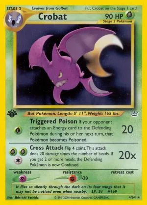Crobat Pokémon Neo Revelation #4 1st Edition Holo