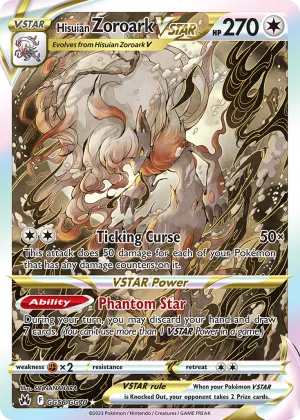 Hisuian Zoroark VSTAR Pokémon Crown Zenith Galarian Gallery #GG56 Holo