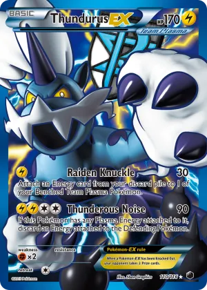 Thundurus-EX Pokémon Plasma Freeze #110 Holo
