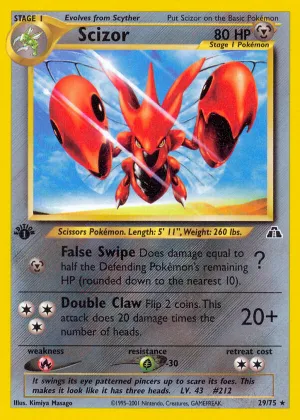 Scizor Pokémon Neo Discovery #29 1st Edition