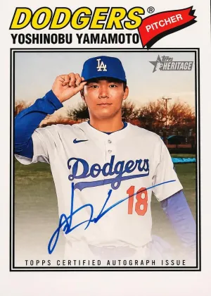 Yoshinobu Yamamoto 2026 Topps Heritage Real One Autographs Baseball #ROA-YY