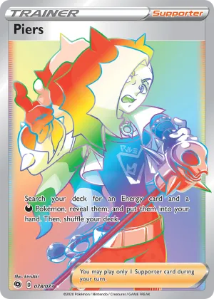Piers Pokémon Champion's Path #78 Holo