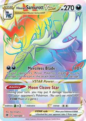 Hisuian Samurott VSTAR Pokémon Astral Radiance #197 Holo