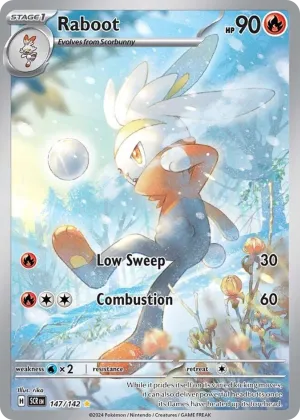 Raboot Pokémon Stellar Crown #147 Holo