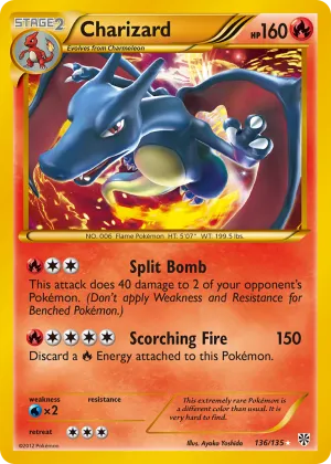 Charizard Pokémon Plasma Storm #136 Holo