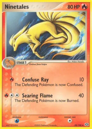 Ninetales Pokémon Emerald #38 Reverse Holo