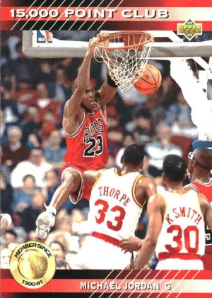 Michael Jordan 1992 Upper Deck Basketball 15000 Point Club #PC4