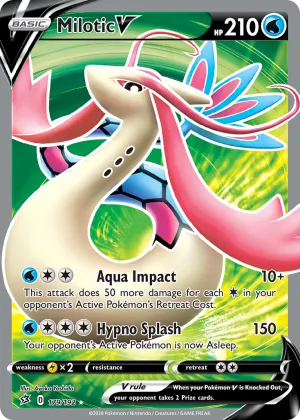 Milotic V Pokémon Rebel Clash #179 Holo