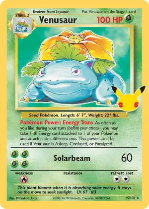 Venusaur Pokémon Celebrations: Classic Collection #15 Holo