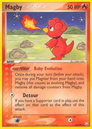 Magby Pokémon Team Rocket Returns #24 Reverse Holo