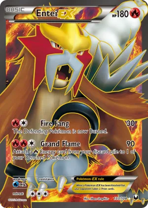 Entei-EX Pokémon Dark Explorers #103 Holo
