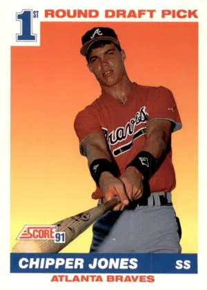 Chipper Jones 1991 Score 1st Round Draft Pick Baseball #671