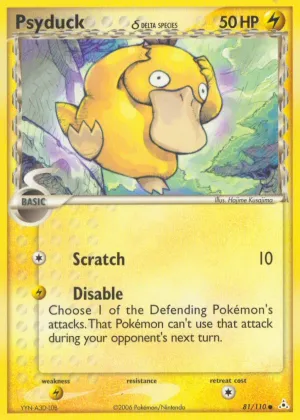 Psyduck δ Pokémon Holon Phantoms #81 Reverse Holo