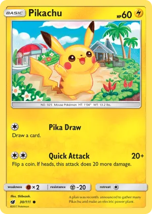 Pikachu Pokémon Crimson Invasion #30 Reverse Holo