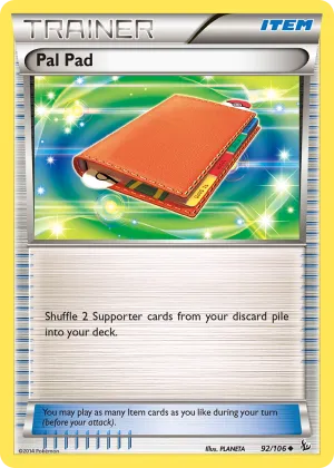 Pal Pad Pokémon Flashfire #92 Reverse Holo