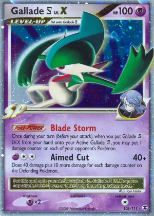 Gallade E4 LV.X Pokémon Rising Rivals #106 Holo
