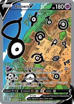 Unown V Pokémon Silver Tempest #177 Holo