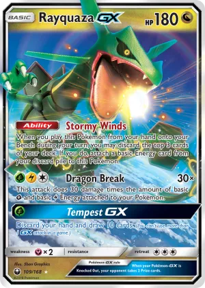 Rayquaza-GX Pokémon Celestial Storm #109 Holo