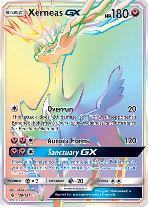 Xerneas-GX Pokémon Forbidden Light #139 Holo