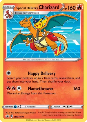 Special Delivery Charizard Pokémon SWSH Black Star Promos #SWSH075 Holo