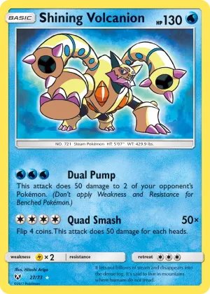 Shining Volcanion Pokémon Shining Legends #27 Holo