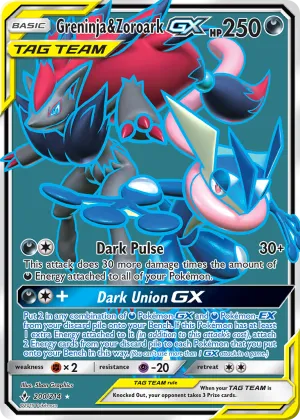 Greninja & Zoroark-GX Pokémon Unbroken Bonds #200 Holo