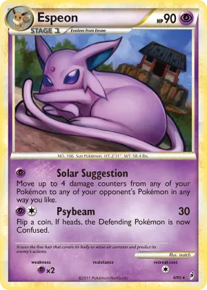 Espeon Pokémon Call of Legends #4 Reverse Holo