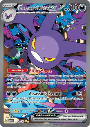Team Rocket's Crobat ex Pokémon Destined Rivals #234 Holo