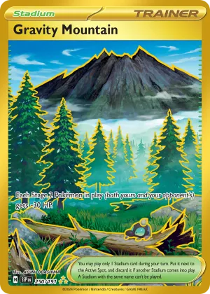 Gravity Mountain Pokémon Surging Sparks #250 Holo