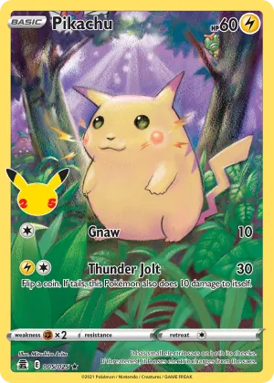Pikachu Pokémon Celebrations #5 Holo