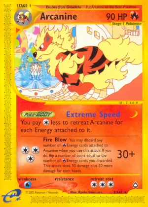 Arcanine Pokémon Aquapolis #2