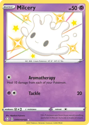 Milcery Pokémon Shining Fates Shiny Vault #SV057 Holo