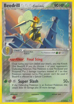Beedrill δ Pokémon Delta Species #1 Reverse Holo