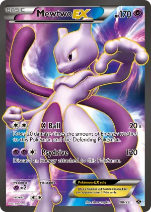 Mewtwo-EX Pokémon Next Destinies #98 Holo