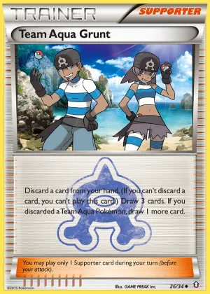 Team Aqua Grunt Pokémon Double Crisis #26 Reverse Holo