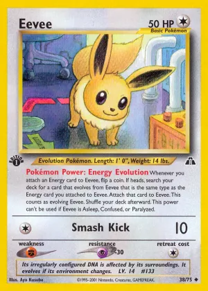 Eevee Pokémon Neo Discovery #38 1st Edition