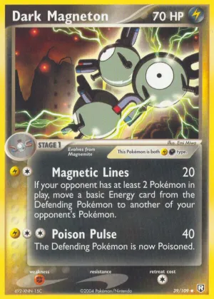 Dark Magneton Pokémon Team Rocket Returns #39 Reverse Holo
