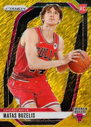 Matas Buzelis 2024 Panini Prizm Basketball Gold Shimmer FOTL #252