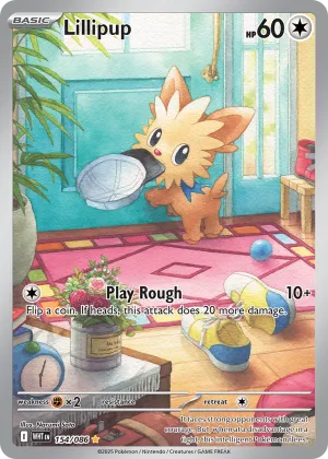 Lillipup Pokémon White Flare #154 Holo