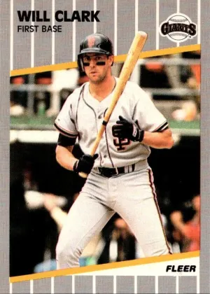 Will Clark 1989 Fleer Glossy Baseball #325