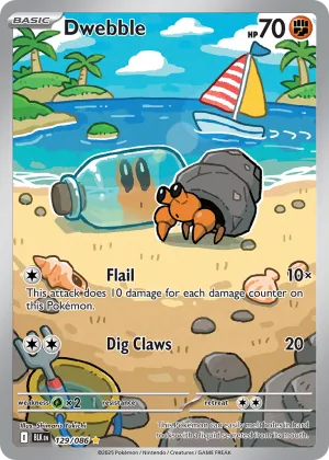 Dwebble Pokémon Black Bolt #129 Holo