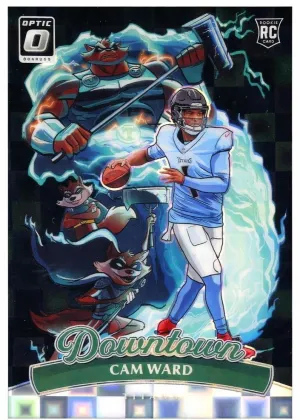Cam Ward 2025 Donruss Optic Downtown Football Black Pandora #12