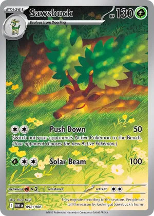Sawsbuck Pokémon White Flare #92 Holo