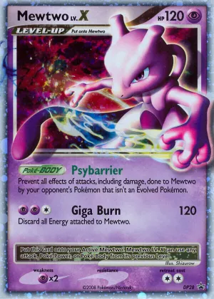 Mewtwo LV.X Pokémon DP Black Star Promos #DP28 Holo