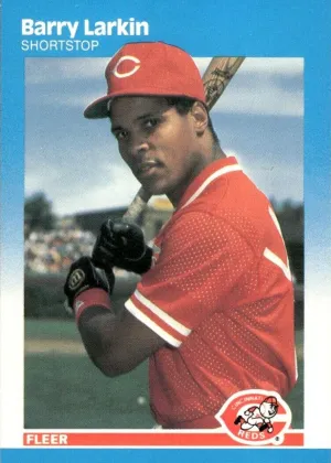 Barry Larkin 1987 Fleer Baseball Glossy #204