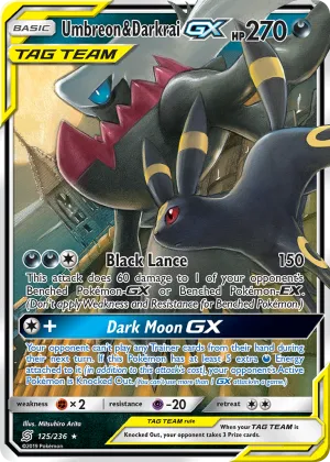 Umbreon & Darkrai-GX Pokémon Unified Minds #125 Holo
