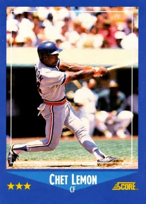 Chet Lemon 1988 Score Baseball #119