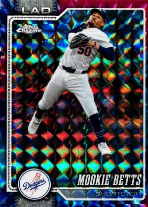 Mookie Betts 2026 Topps Chrome Baseball Tie-Dye Geometric Refractor #268
