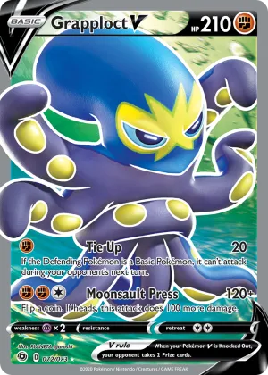 Grapploct V Pokémon Champion's Path #72 Holo