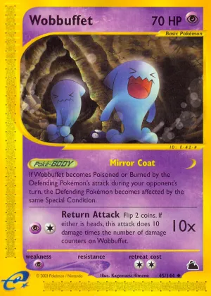 Wobbuffet Pokémon Skyridge #45 Reverse Holo
